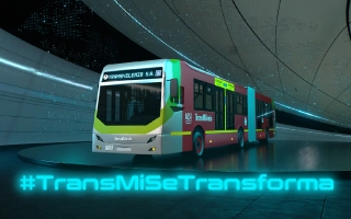 Banner bus el&eacute;ctrico movil