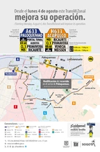 Servicio TransMiZonal A633 - H633 modifica su recorrido en Paloquemao