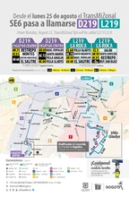 Servicio TransMiZonal SE6 cambia de nombre y modifica su recorrido