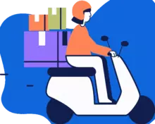 Motociclista animado