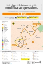 Servicio TransMiZonal 7-3 Ingl&eacute;s modifica su operaci&oacute;n