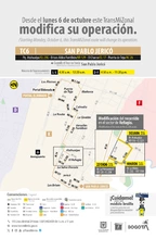 Ruta TransMiZonal TC6 San Pablo Jeric&oacute; modifica su recorrido