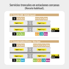 Servicios troncales disponibles para el concierto de Imagine Dragons