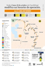 los servicios TransMiZonales 6-4 Para&iacute;so, 6-6 Juan Jos&eacute; Rond&oacute;n, 6-8 Vista Hermosa y 6-9 Arborizadora Alta modifican su horario de operaci&oacute;n