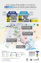 Servicio TransMiZonal A518 - G518 ajusta su trazado y nombre