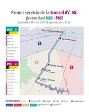 Bogot&aacute; estrena la ruta MP85, primer servicio de la Troncal avenida 68