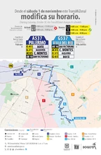 Ruta A537 &ndash; G537: Palermo &ndash; Villa del R&iacute;o cambia su horario