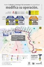 Servicio TransMiZonal A600 - H600 modifica su horarios de operaci&oacute;n los domingos y festivos