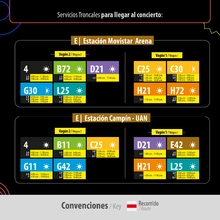 TransMi ofrece 13 servicios troncales en sus horarios habituales en las estaciones Movistar Arena y Camp&iacute;n &ndash; UAN, en la troncal NQS Central.