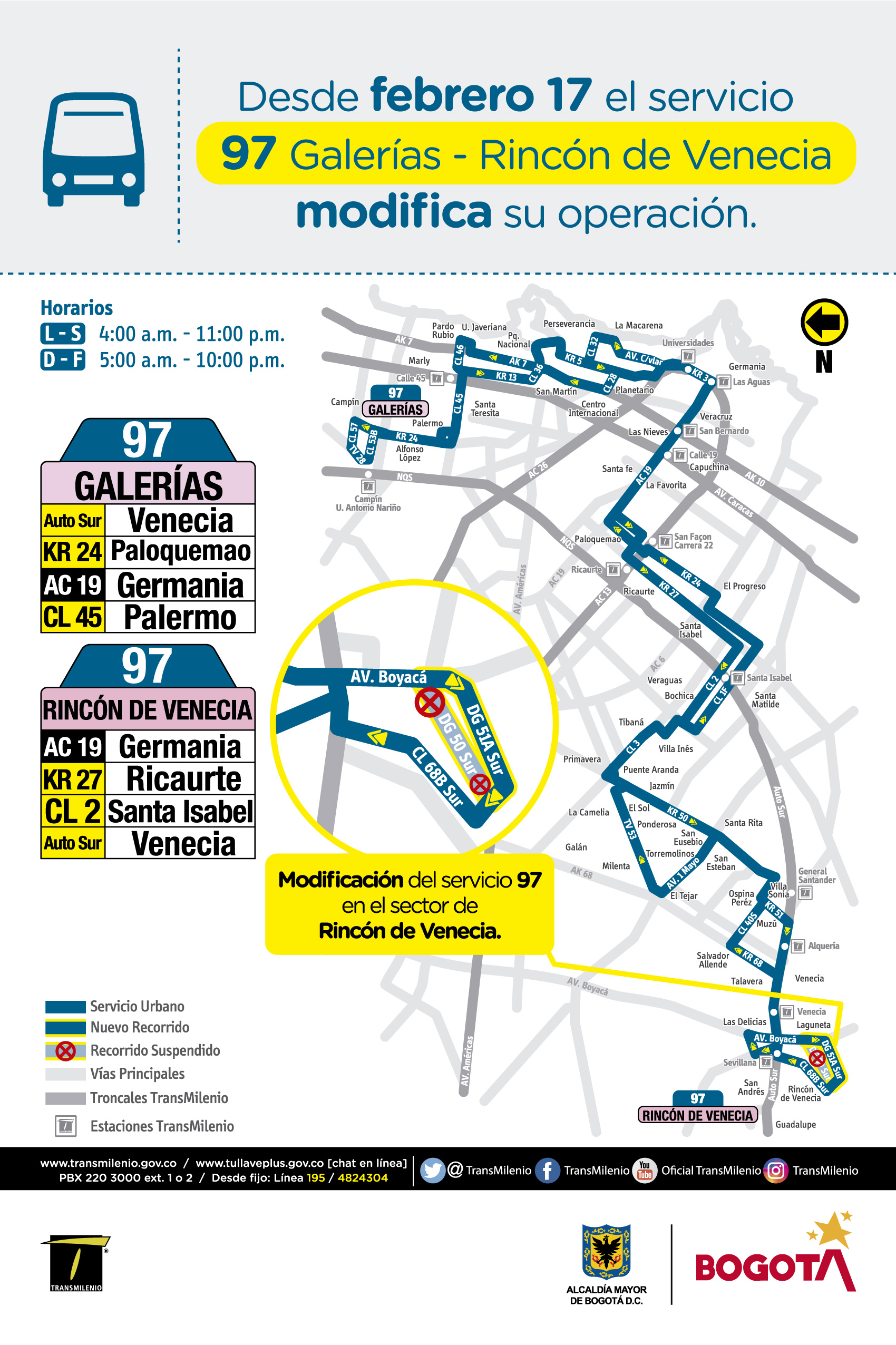 Recorrido de la ruta 97