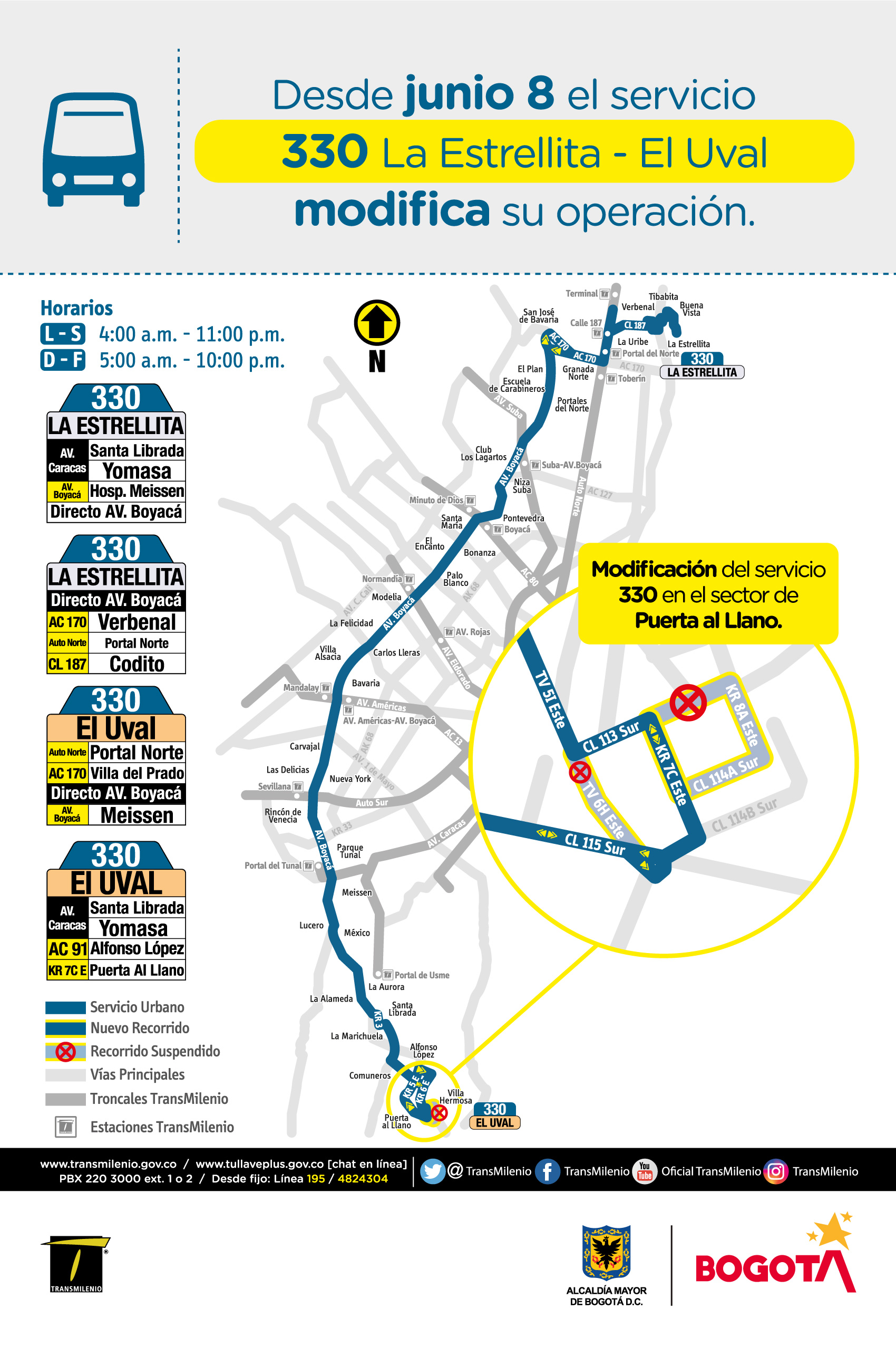 Mapa de la Ruta 330 La Estrella El Uval Mapa de la Ruta 330 La Estrella El Uval