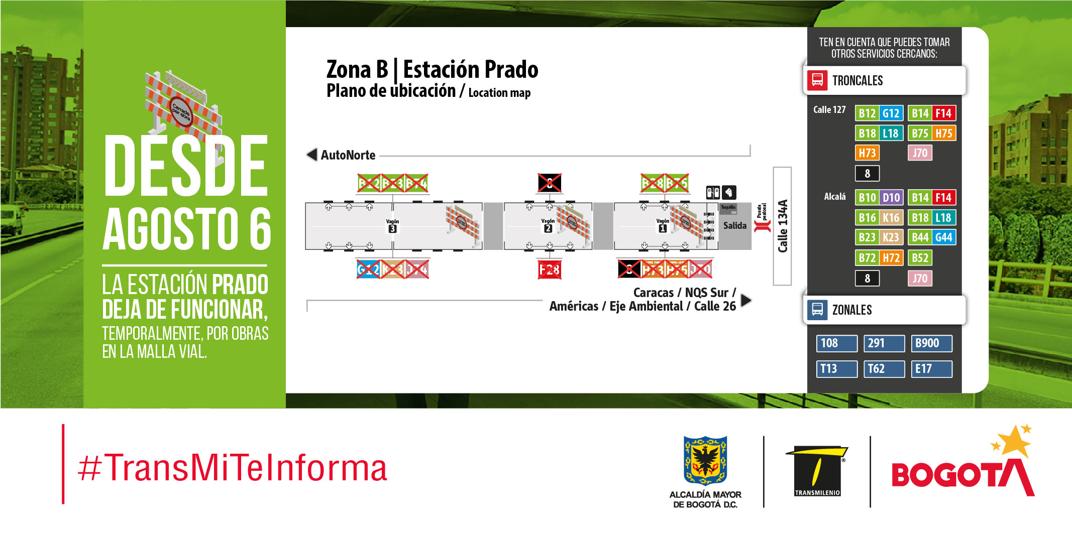 Plano de estación de Prado