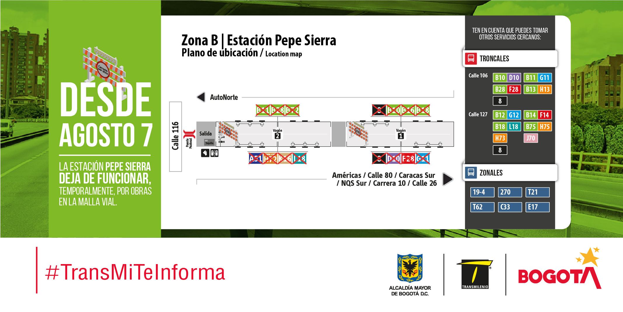 Plano de estación Pepe Sierra