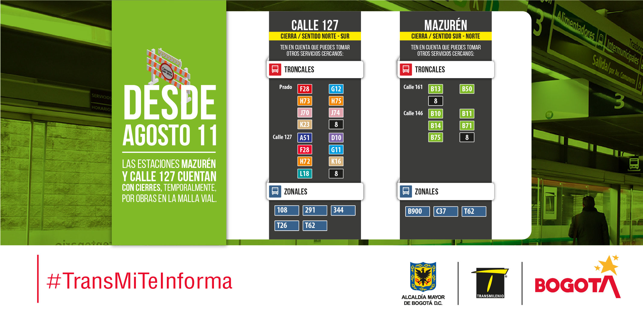 Plano de Estación Calle 127