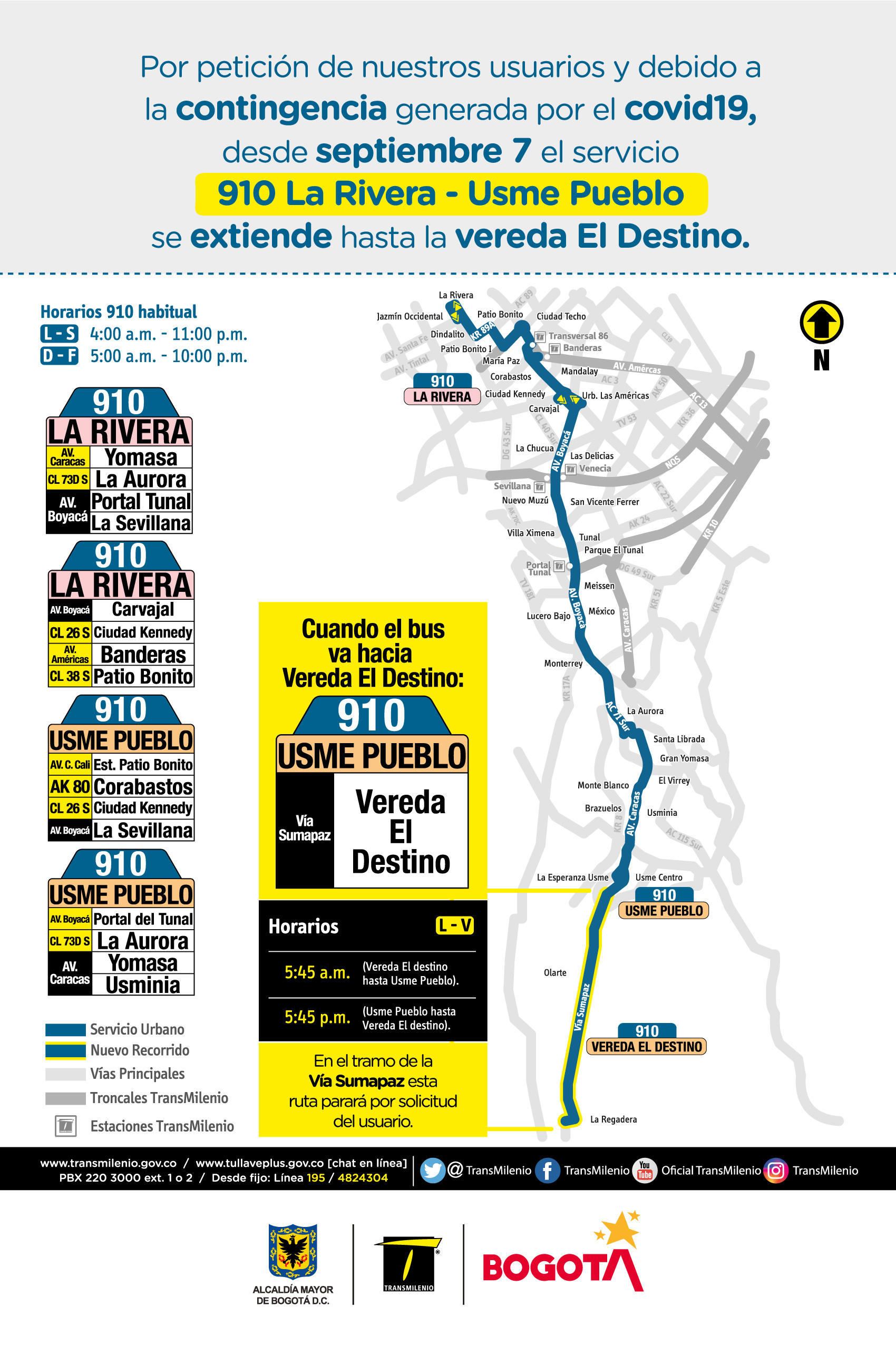 Mapa de la ruta 910 con novedades en su trayecto