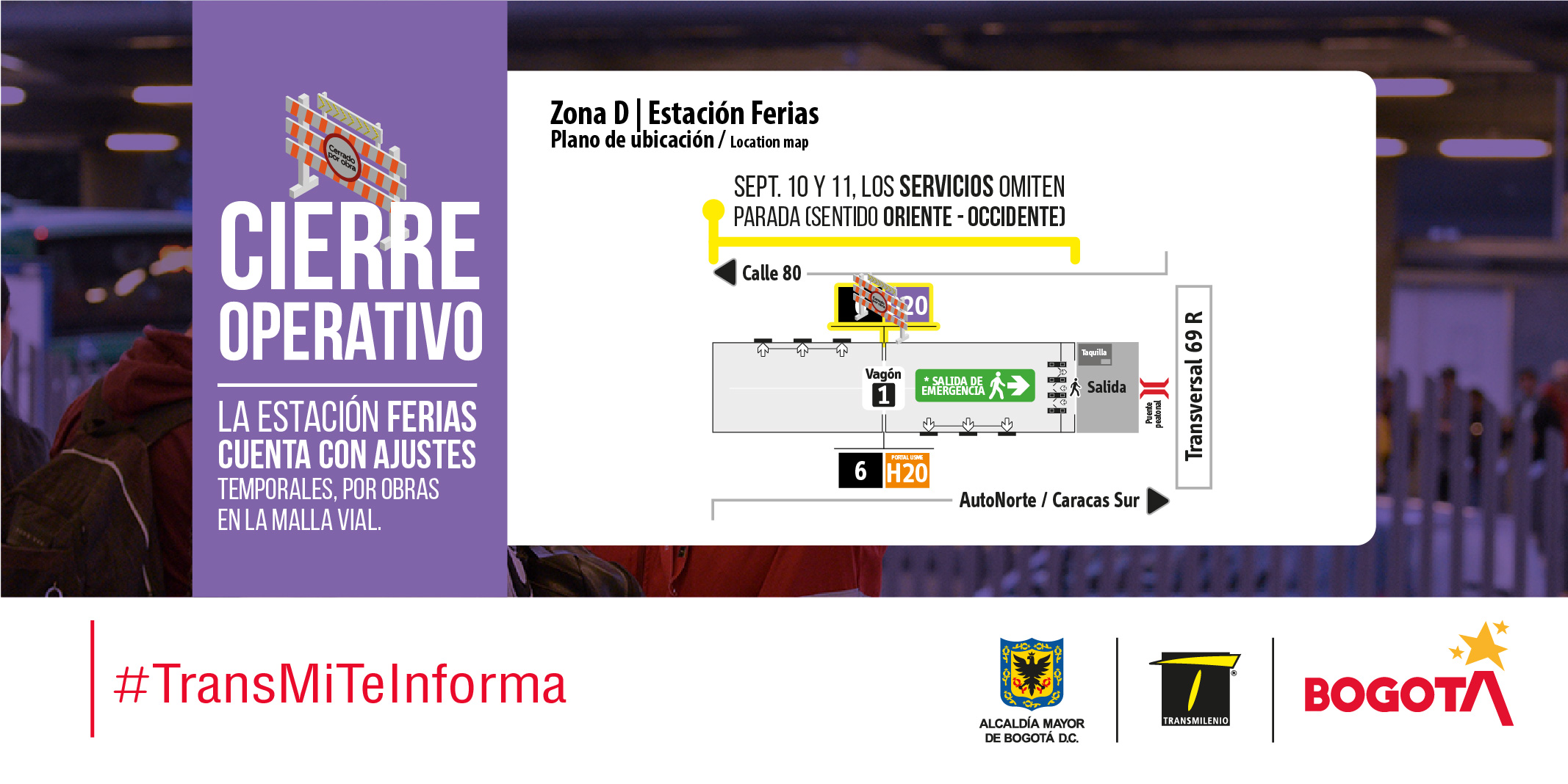 Plano de estación de las ferias