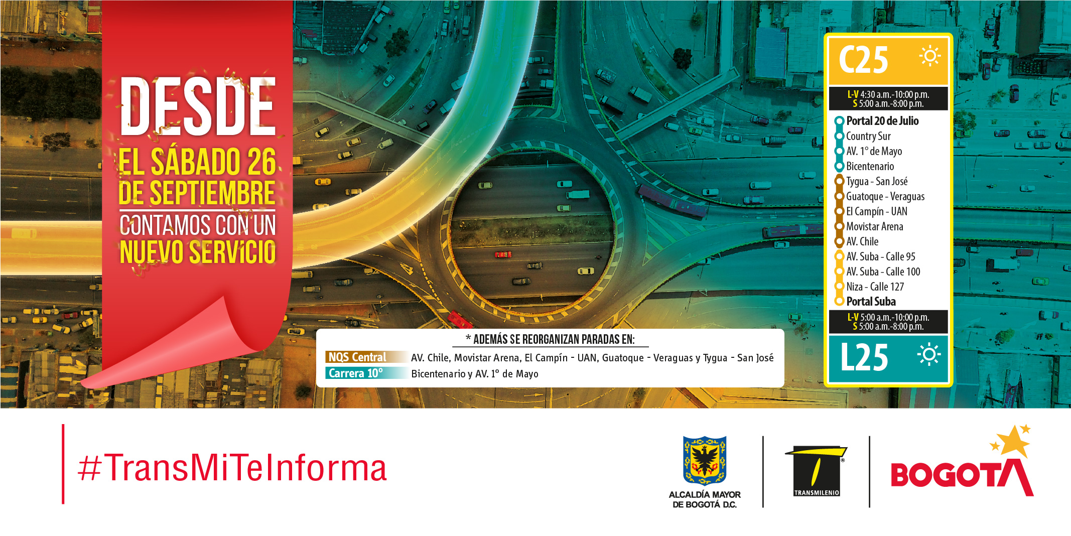 Recorrido de la ruta C25-L25 Recorrido de la ruta C25-L25