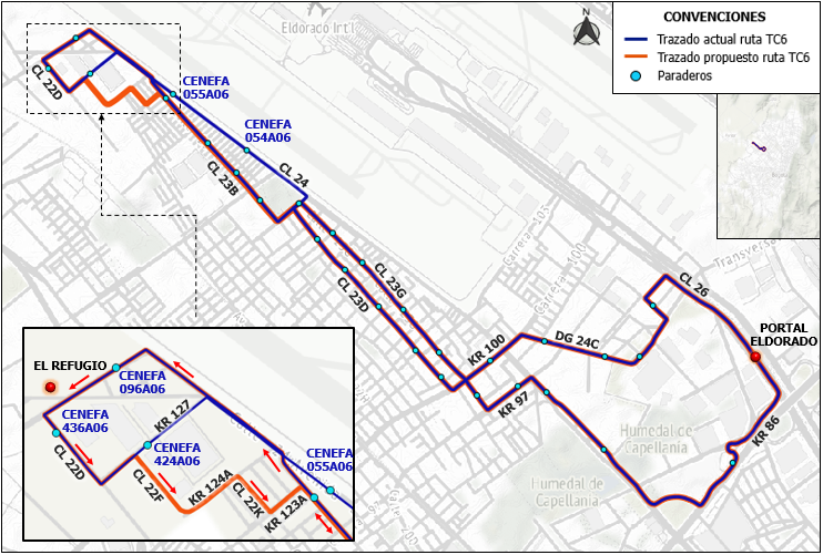 RUTA SITP TC6 Refugio – Portal Dorado