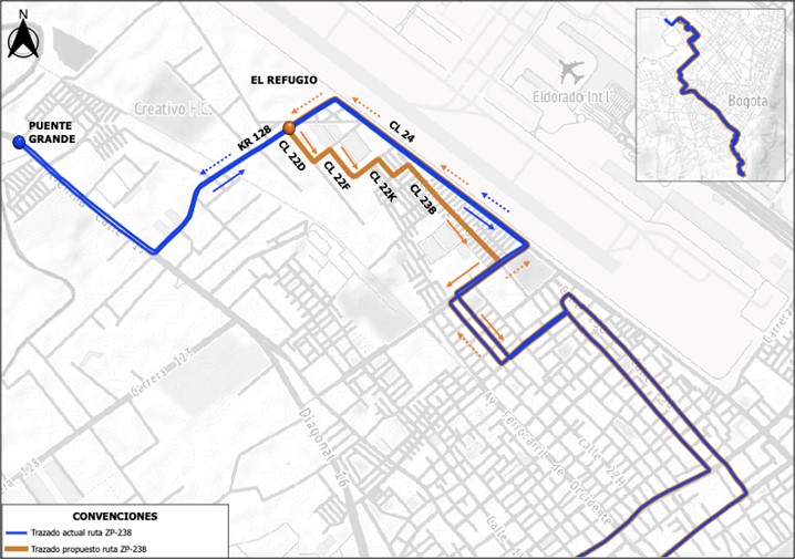 RUTA SITP PROVISIONAL ZP-238
