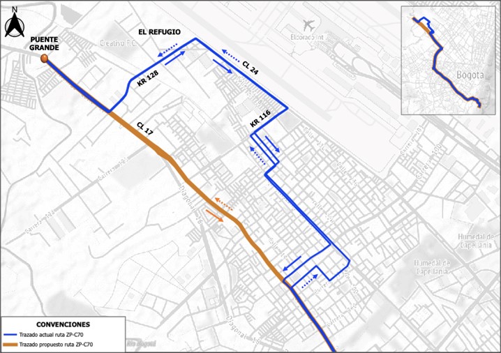 RUTA SITP PROVISIONAL ZP-C70