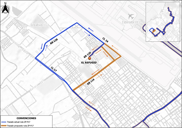 RUTA SITP PROVISIONAL ZP-P17