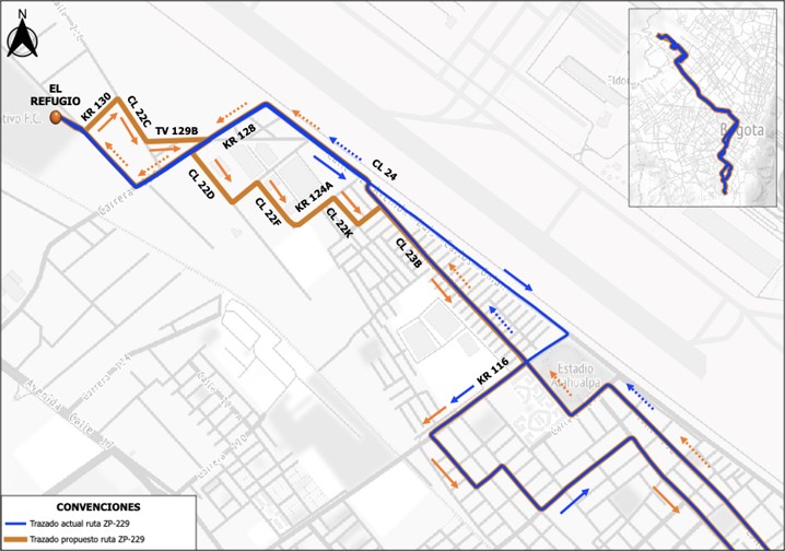 RUTA SITP PROVISIONAL ZP-229