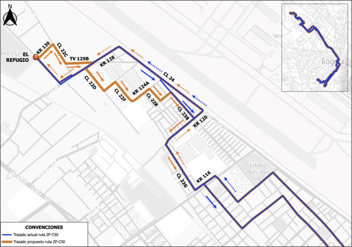 RUTA SITP PROVISIONAL ZP-C50