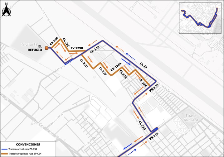 RUTA SITP PROVISIONAL ZP-C54