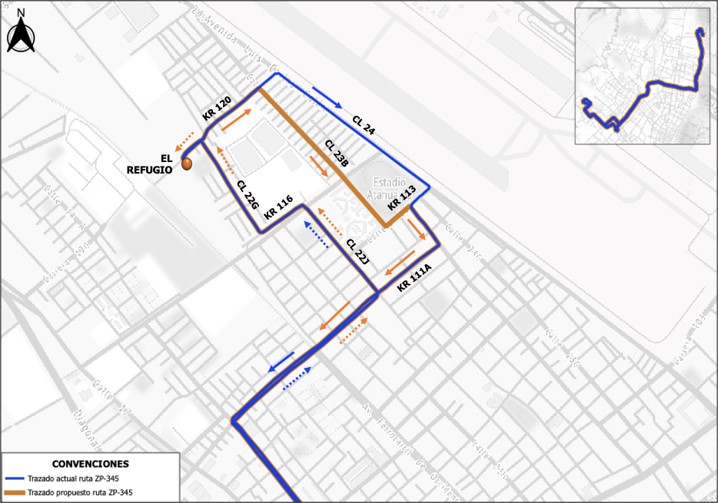 RUTA SITP PROVISIONAL ZP-345