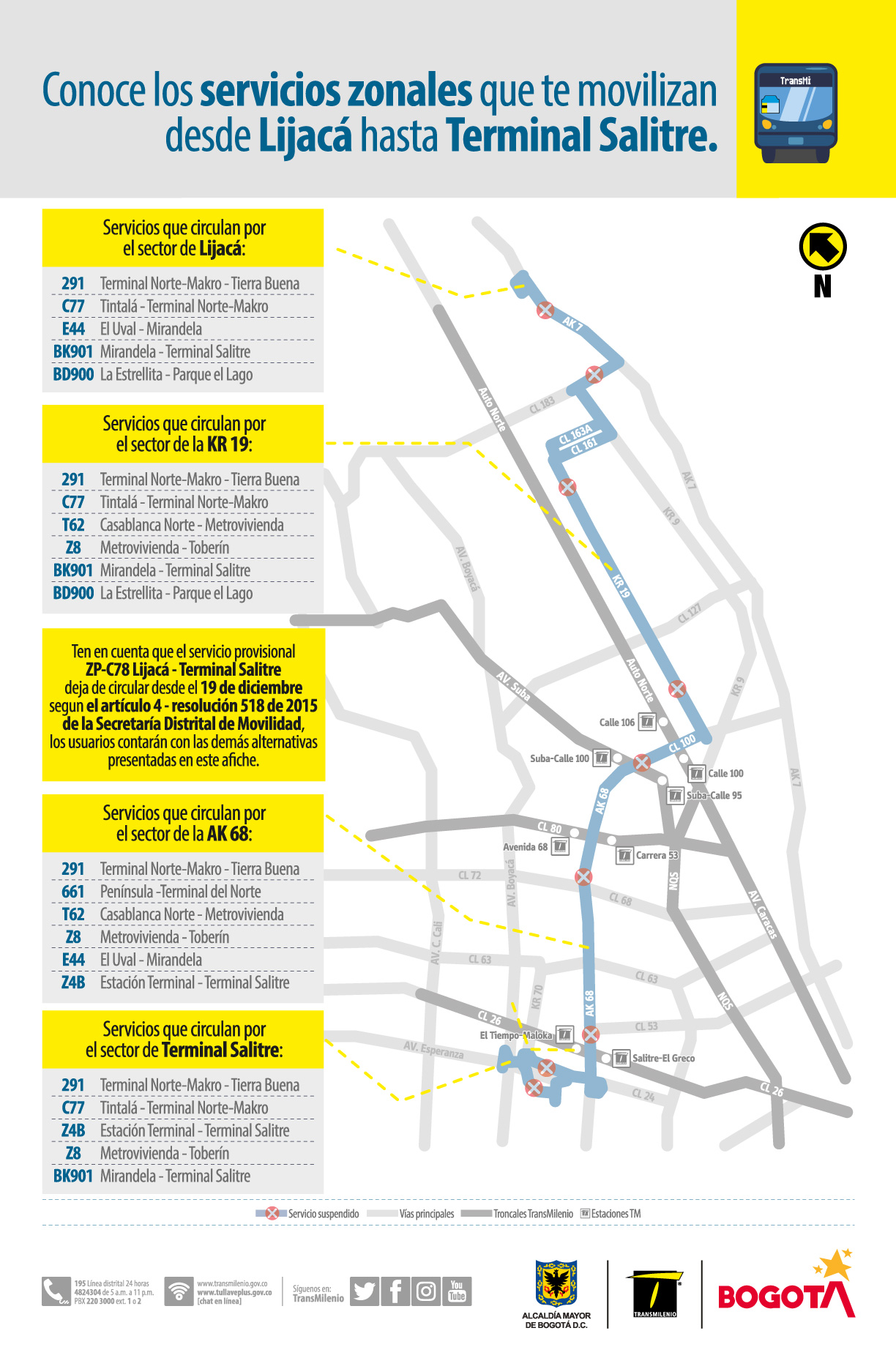 Servicios que te movilizan desde Lijáca hasta Salitre