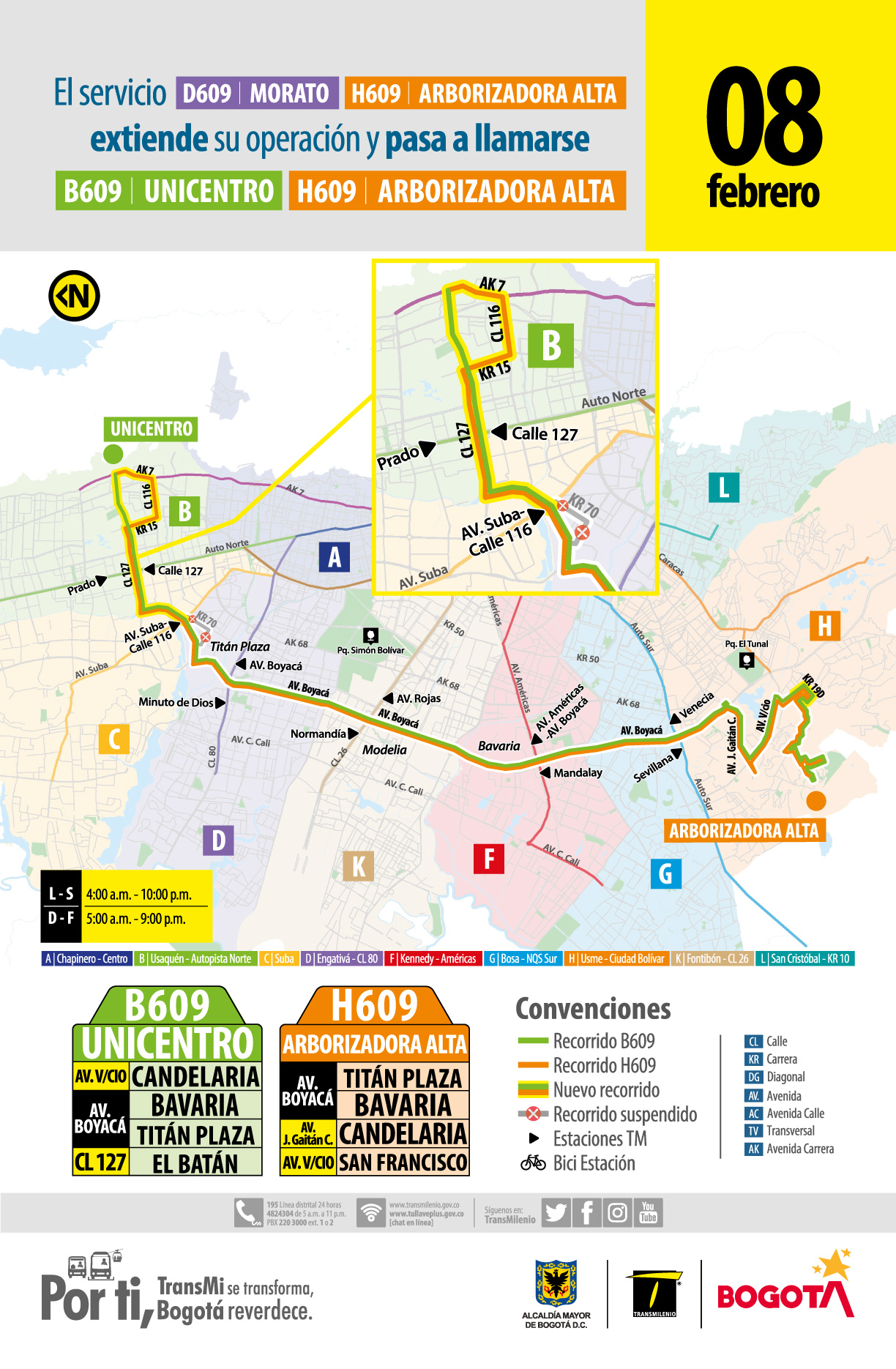 B609 Unicentro – H609 Arborizadora Alta