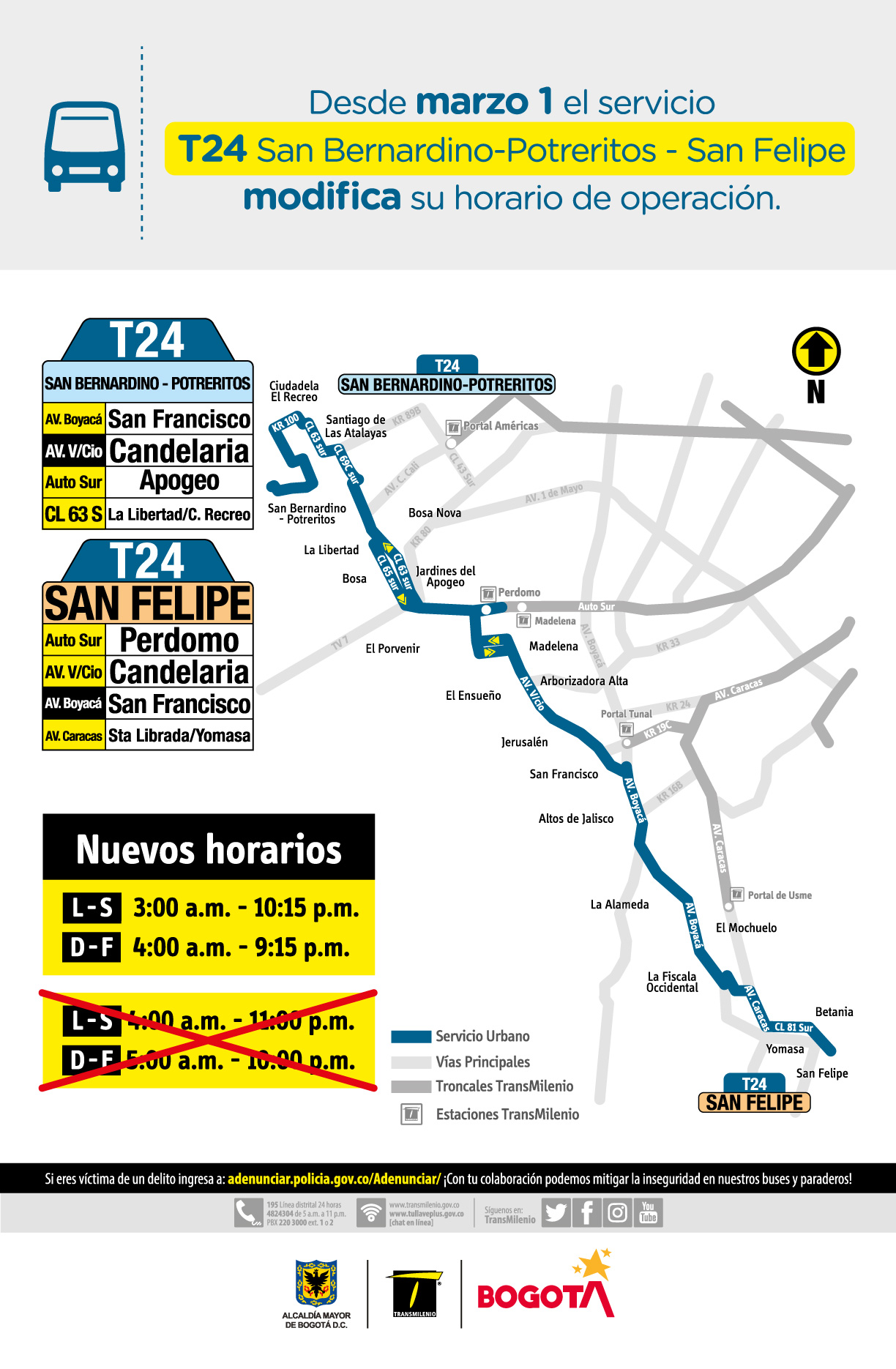 T24 San Bernardino - Potreritos - San Felipe T24 San Bernardino - Potreritos - San Felipe