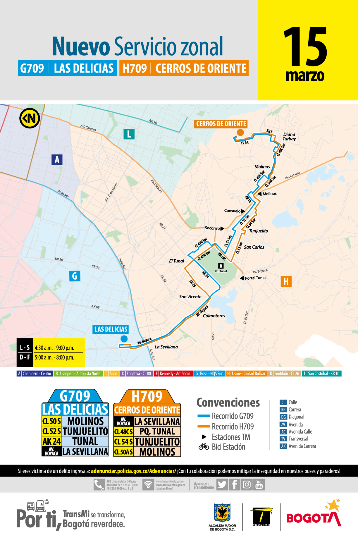 G709 Las Delicias – H709 Cerros de Oriente G709 Las Delicias – H709 Cerros de Oriente