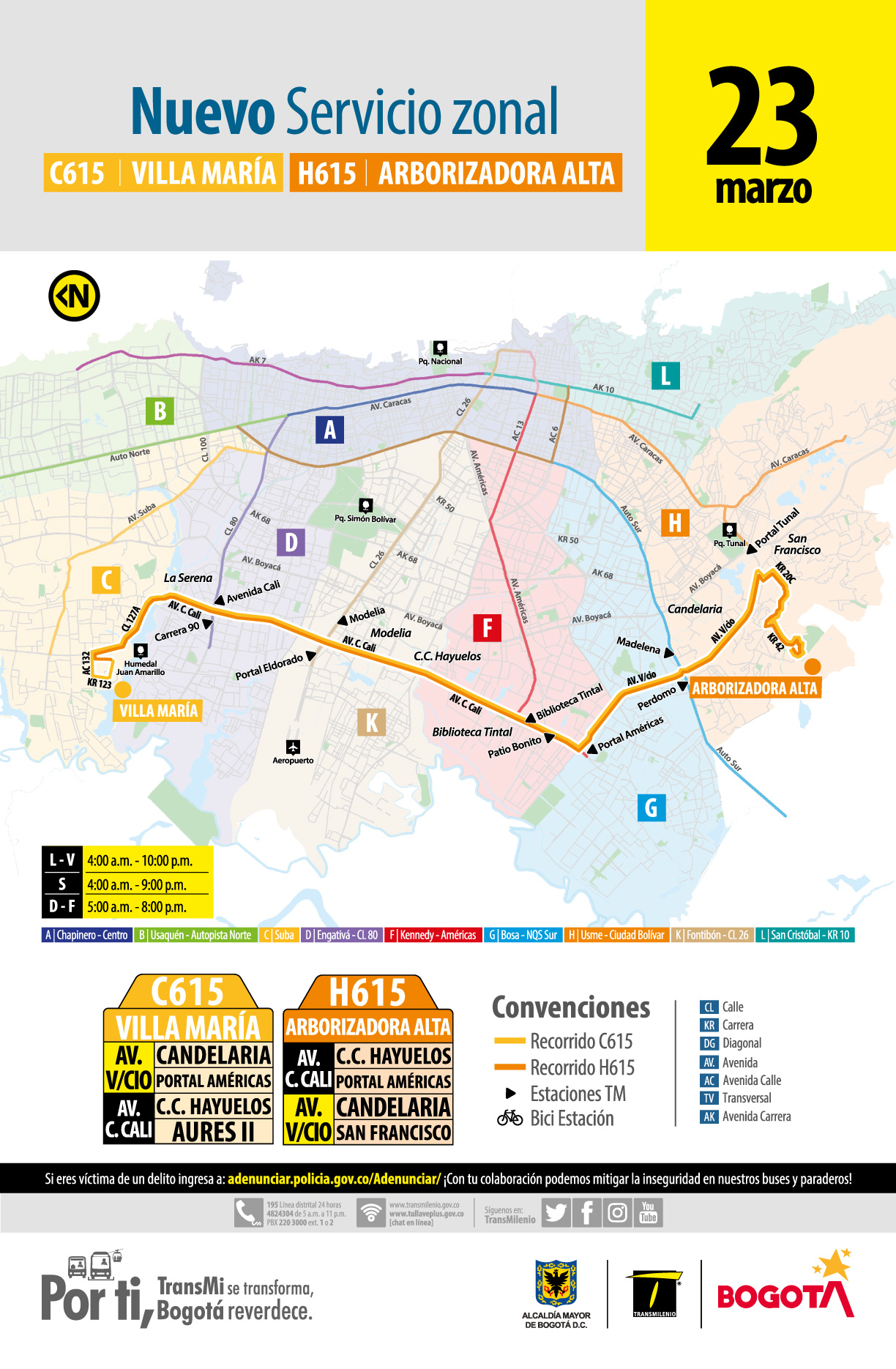 C615 Villa María – H615 Arborizadora Alta