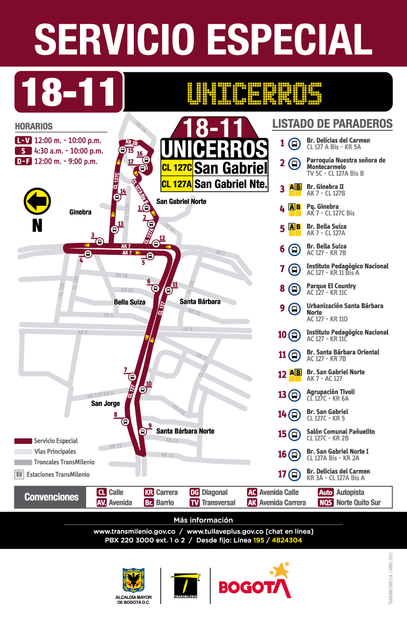 Servicio Especial 18-11 Unicerros