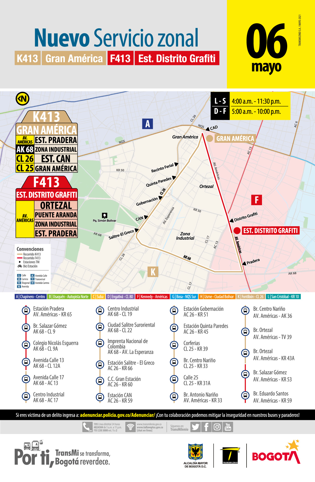 F413 Est. Distrito Grafiti - K413 Gran América