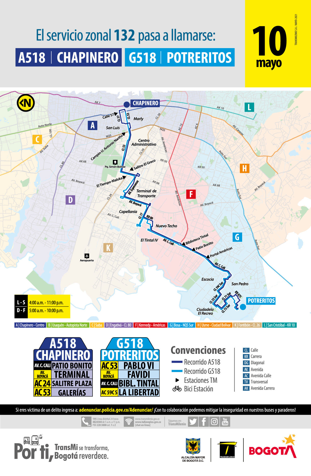 A518 Chapinero - G518 Potreritos