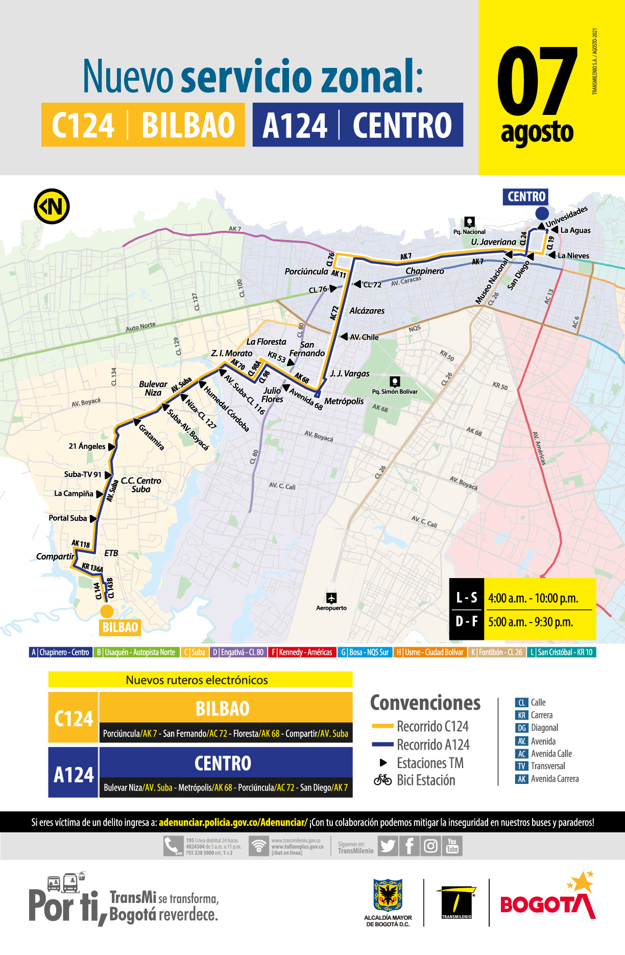 C124 Bilbao - A124 Centro
