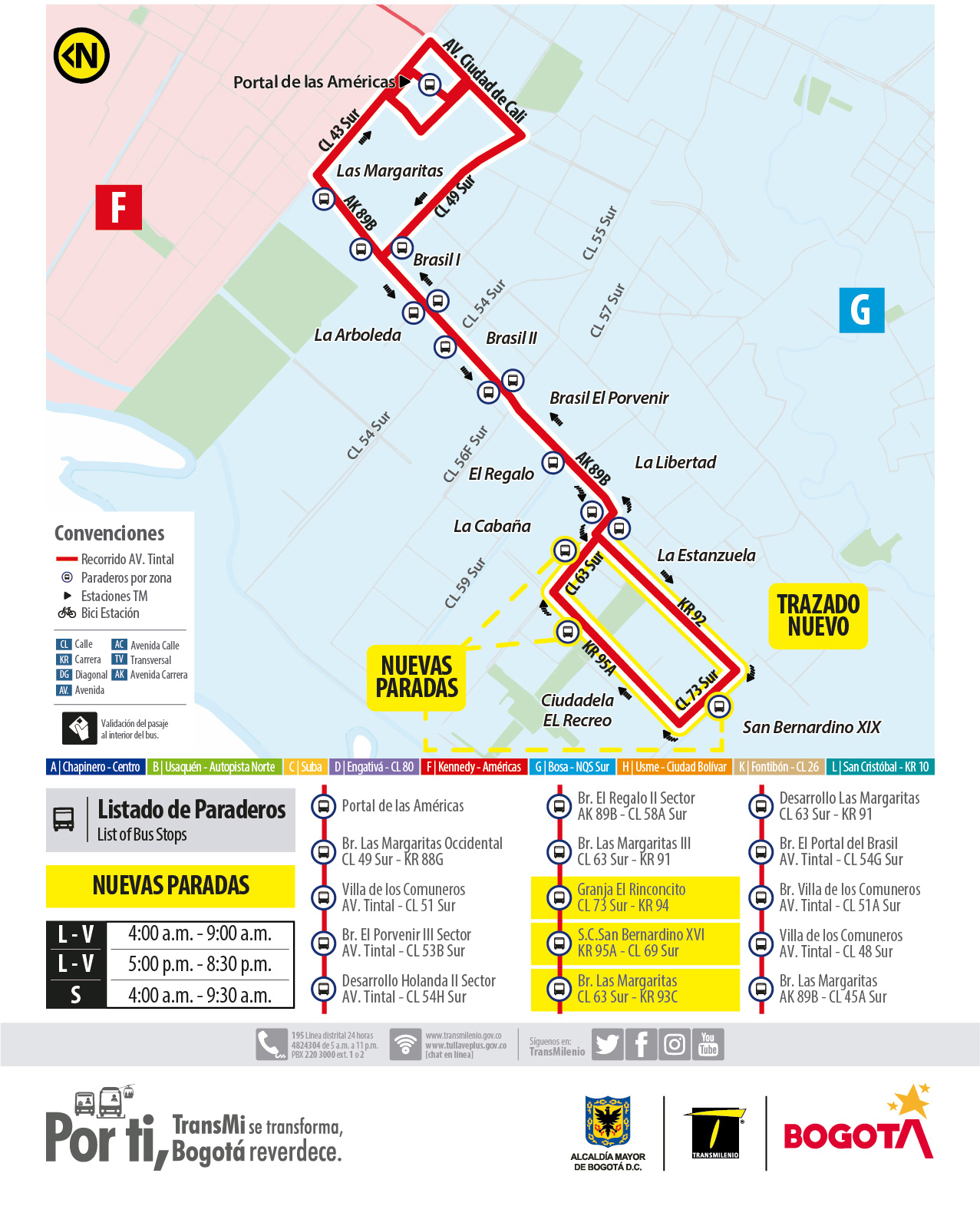 Servicio alimentador 9-5 Avenida Tintal extiende su trazado