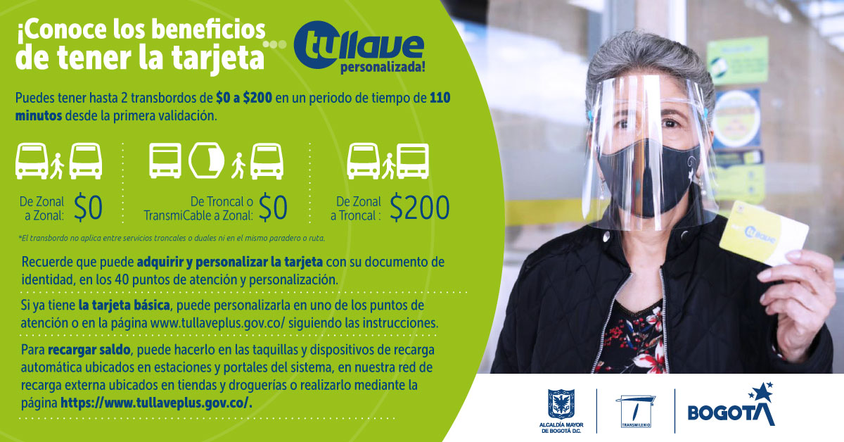 Beneficios tarjeta Tullave personalizada