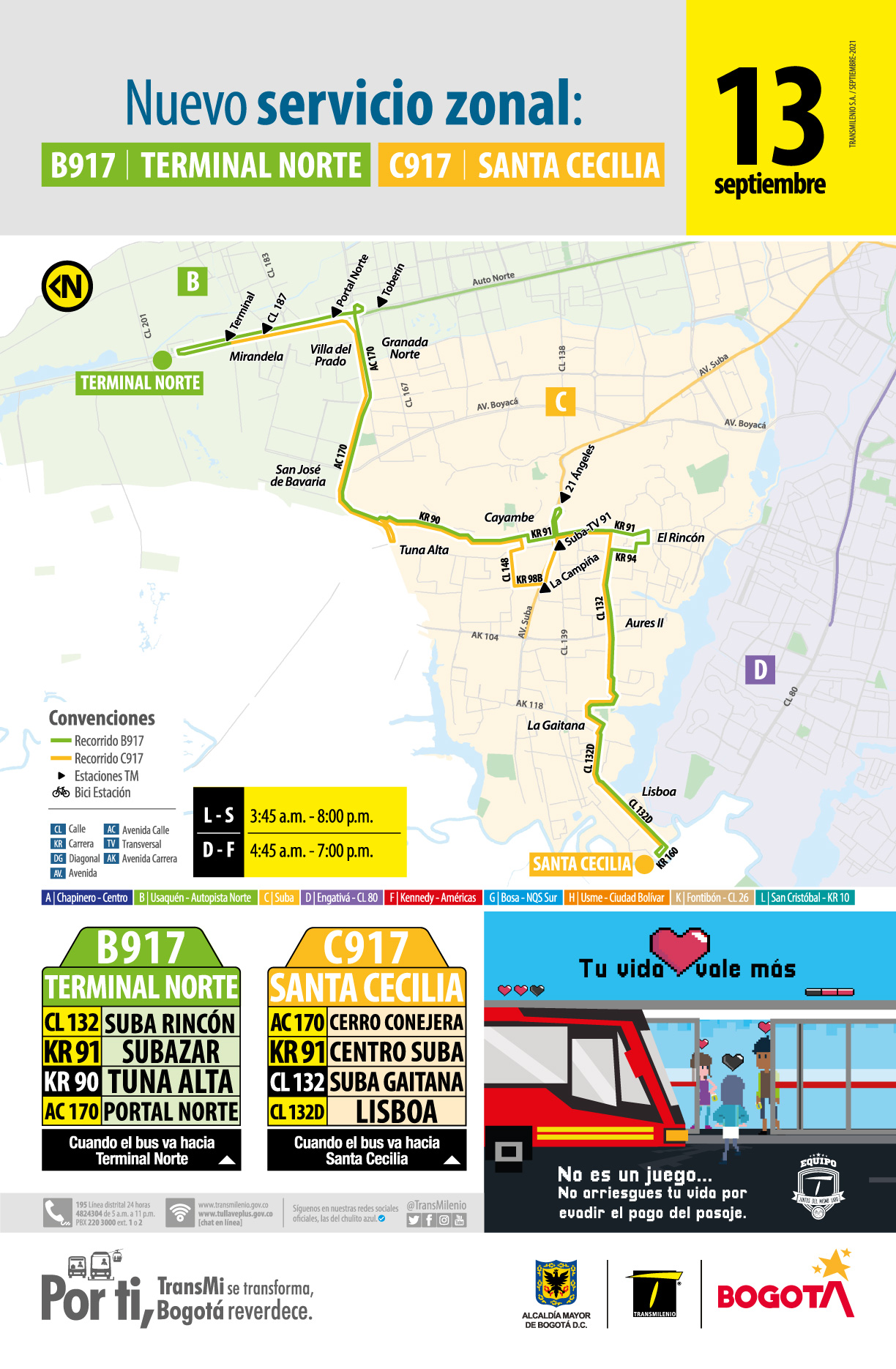 B917 Terminal Norte – C917 Santa Cecilia 
