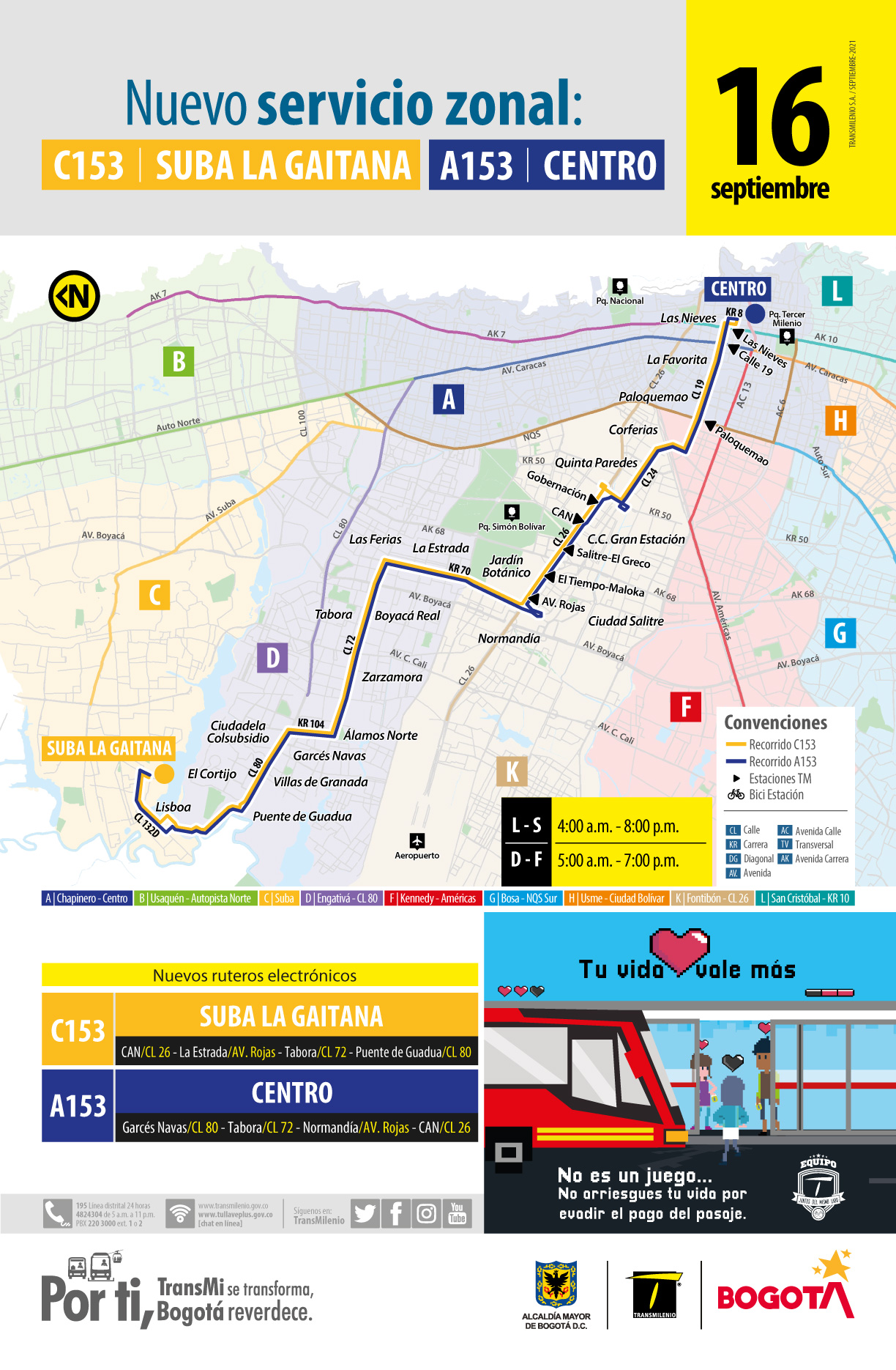 C153 Suba La Gaitana – A153 Centro