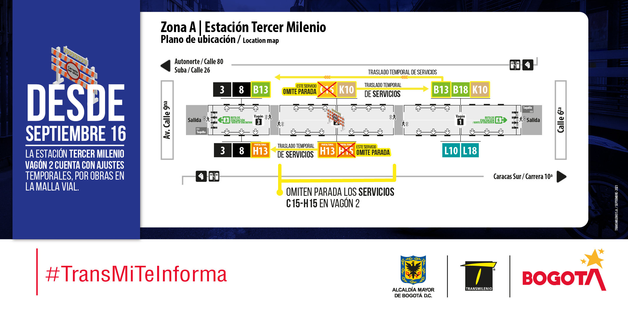 Estación Tercer Milenio cuenta con ajustes temporales