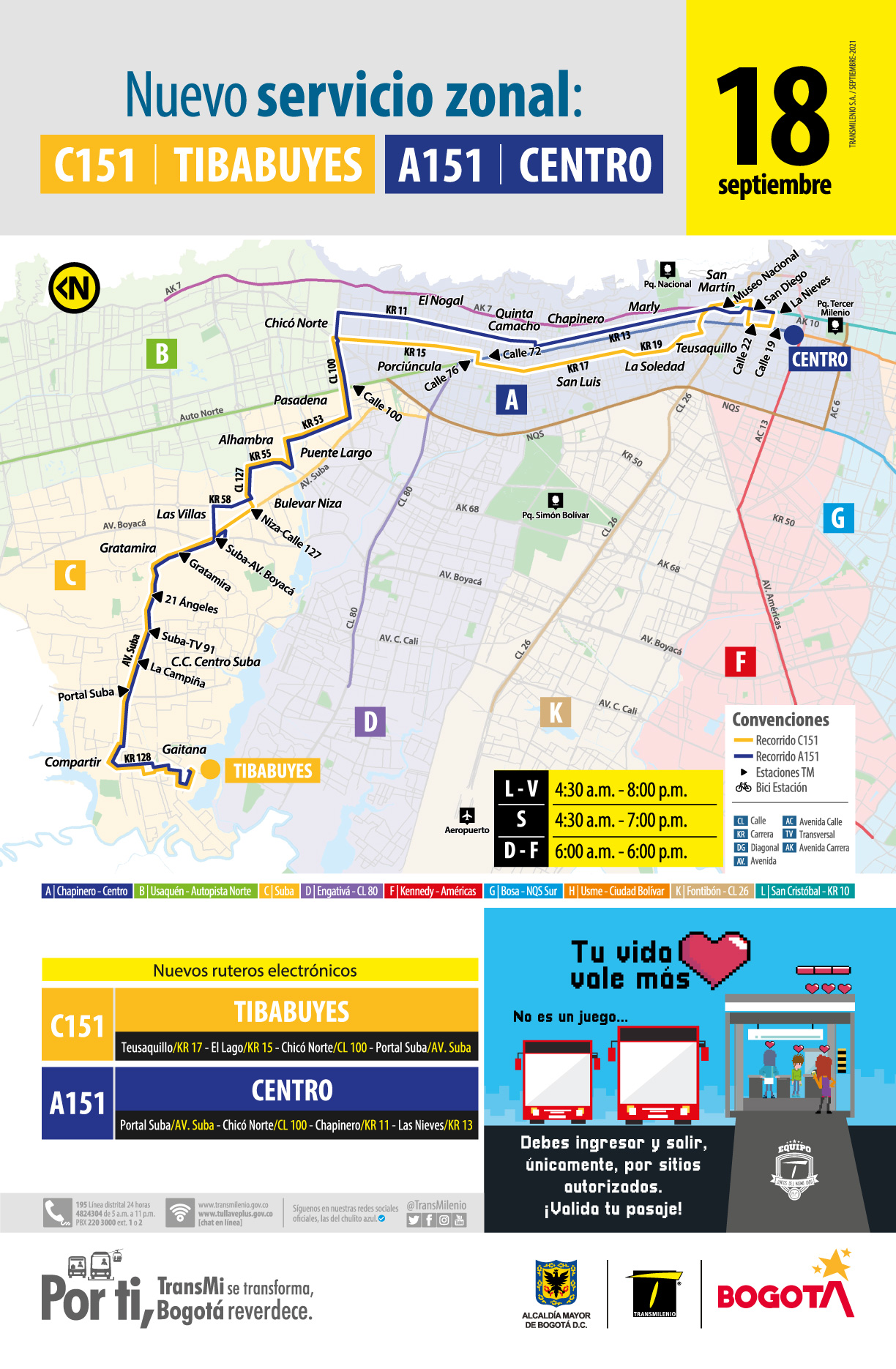  C151 Tibabuyes - A151 Centro 