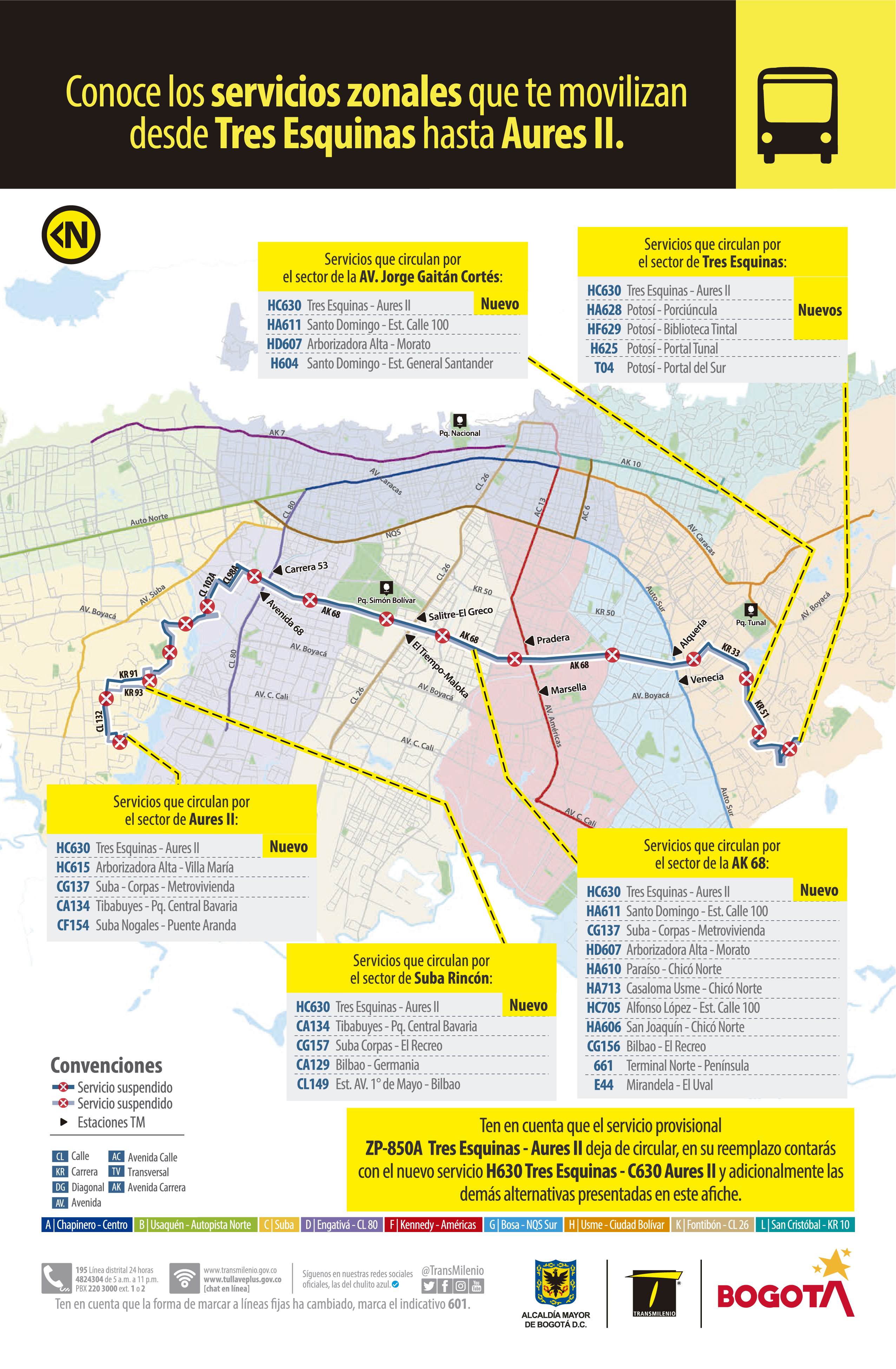 Alternativas de viaje en remplazo ZP-850A 