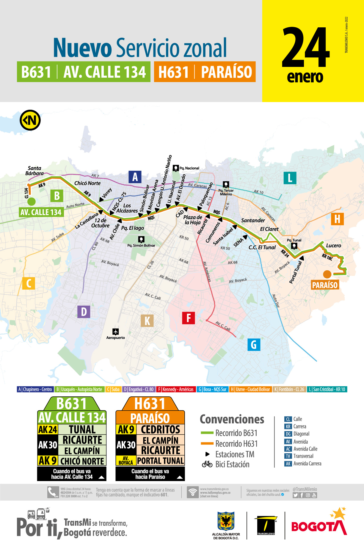 B631 Avenida Calle 134 - H631 Paraíso B631 Avenida Calle 134 - H631 Paraíso