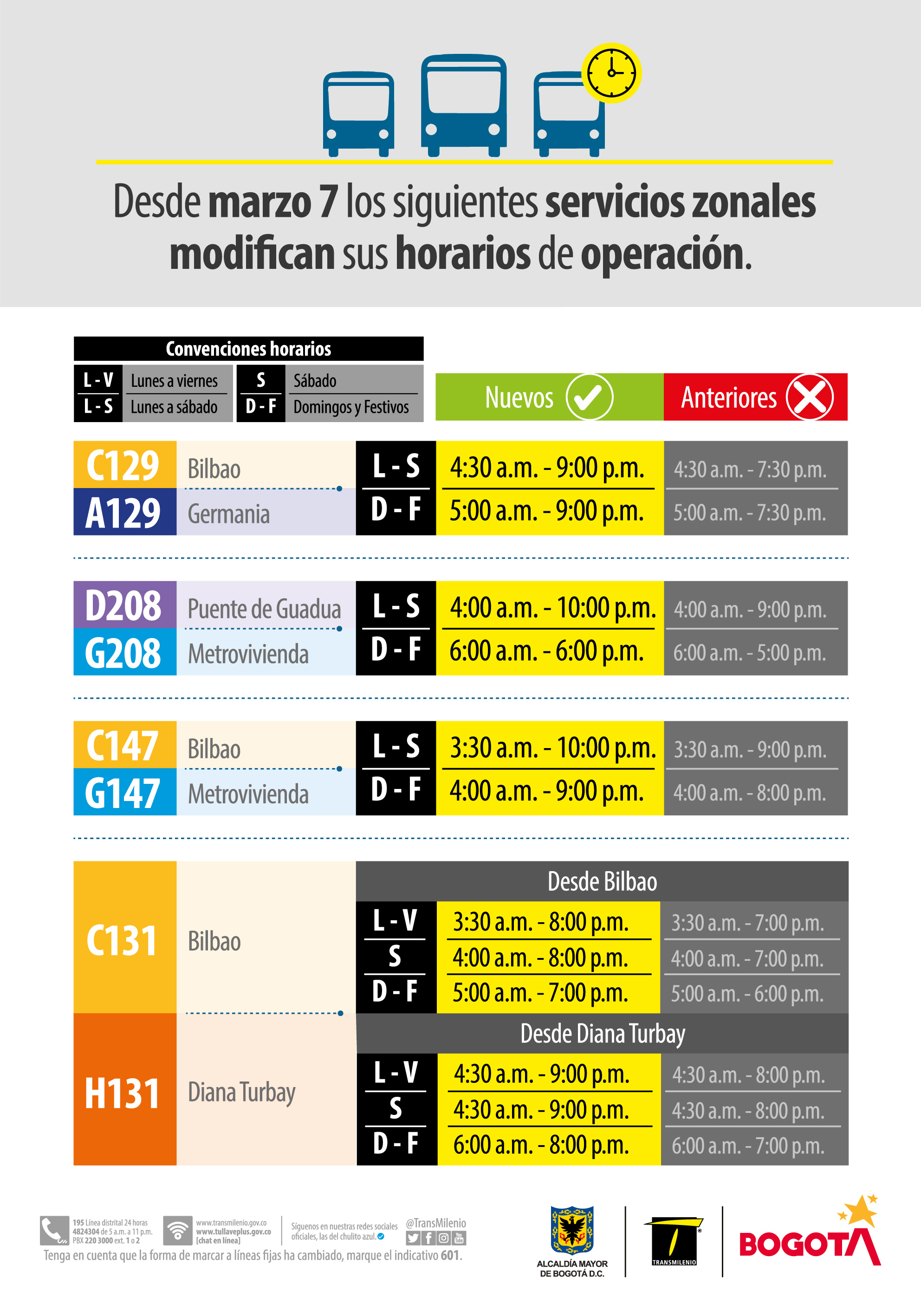 Ajuste de horarios