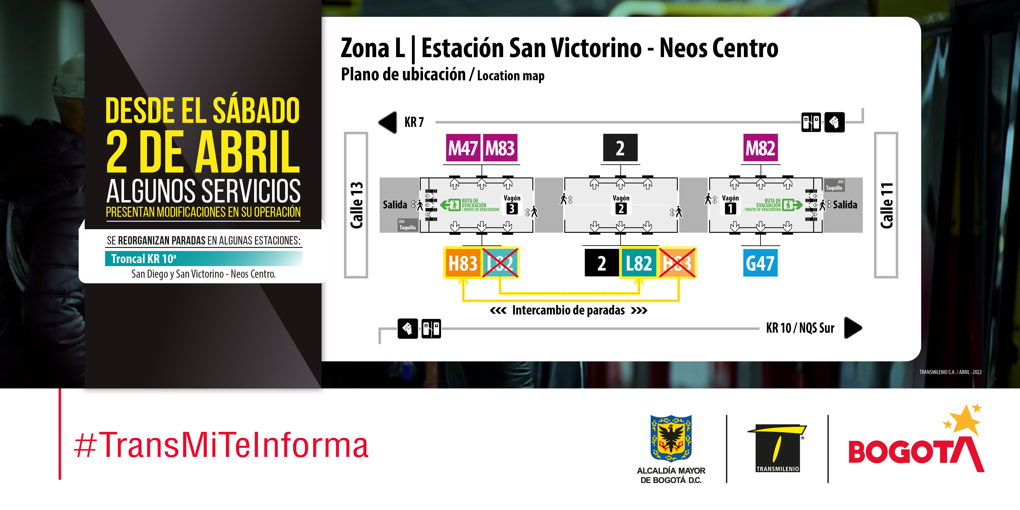 Plano de estación San Victorino Neos Centro