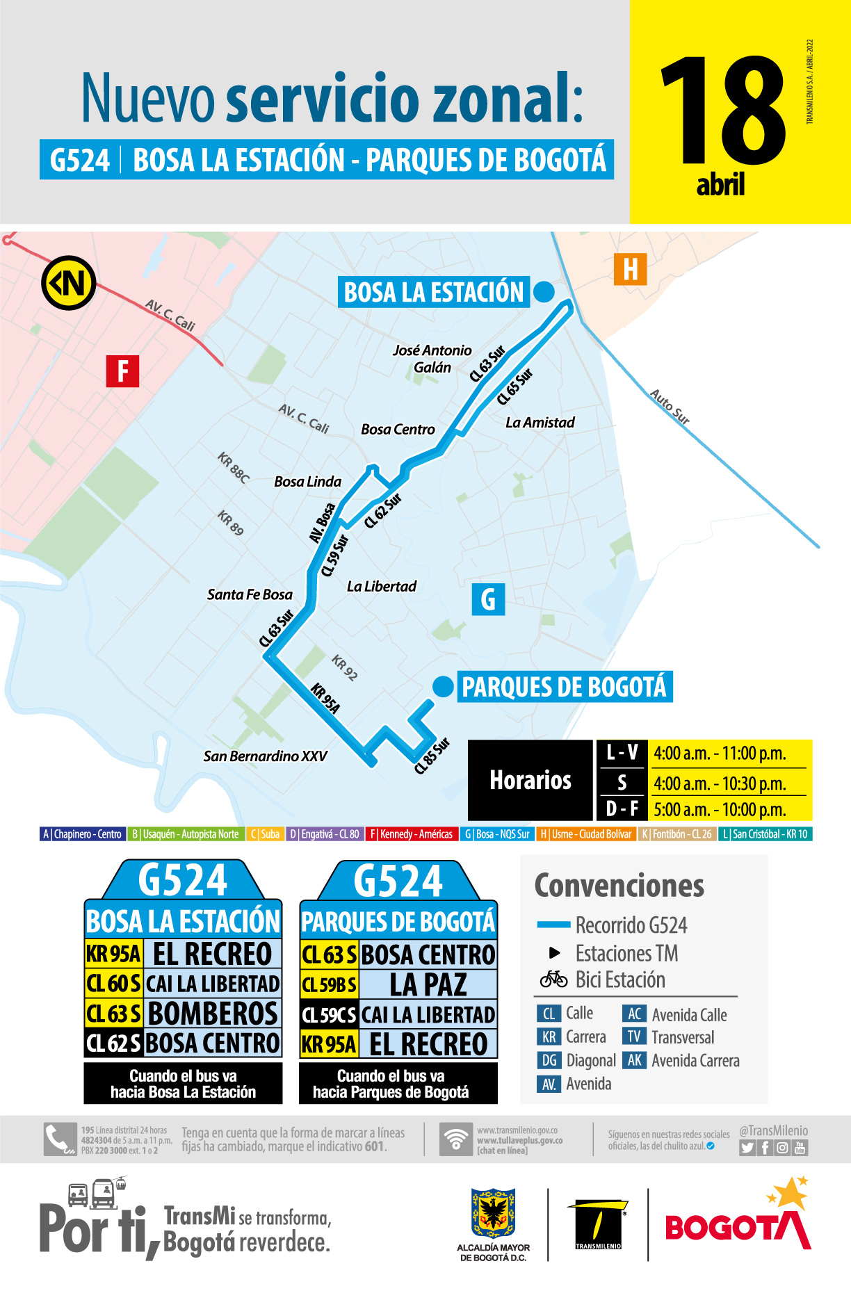  G524 Bosa la Estación - Parques de Bogotá