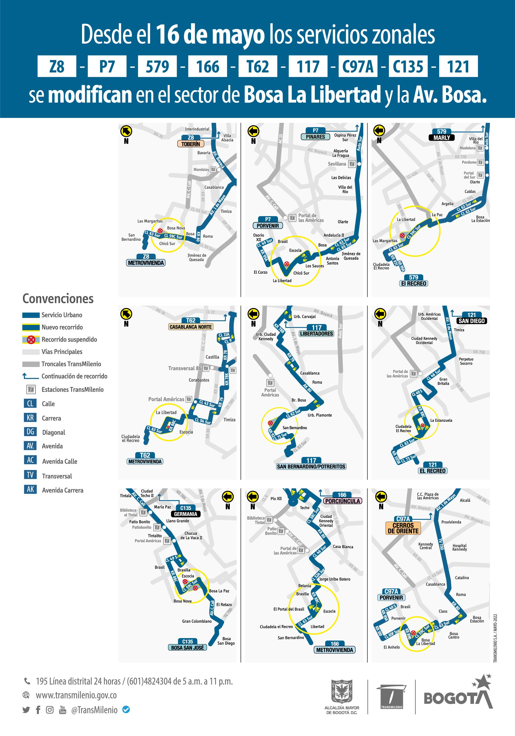  Rutas que pasarán por el nuevo tramo de la Avenida Bosa
